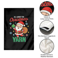 All I Want For Christmas Is Yarn Garden Flag Knitting Christmas - Wonder Print Shop