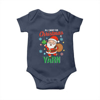 All I Want For Christmas Is Yarn Baby Onesie Knitting Christmas - Wonder Print Shop