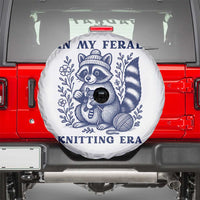In My Feral Knitting Era Spare Tire Cover Raccoon Yarn Lover - Wonder Print Shop