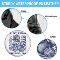 In My Feral Knitting Era Spare Tire Cover Raccoon Yarn Lover - Wonder Print Shop