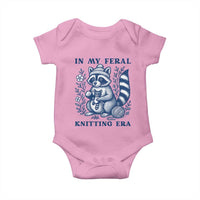 In My Feral Knitting Era Baby Onesie Raccoon Yarn Lover - Wonder Print Shop