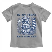 In My Feral Knitting Era Toddler T Shirt Raccoon Yarn Lover - Wonder Print Shop
