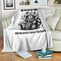 Crocheting Is Cheaper Than Therapy Throw Blanket Raccoon Yarn Lover - Wonder Print Shop