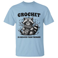 Crocheting Is Cheaper Than Therapy T Shirt Raccoon Yarn Lover - Wonder Print Shop