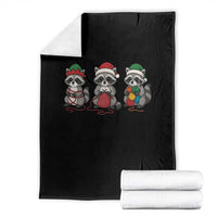 Christmas Raccoon Knitting Throw Blanket Funny Holiday Yarn Gift - Wonder Print Shop