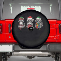 Christmas Raccoon Knitting Spare Tire Cover Funny Holiday Yarn Gift - Wonder Print Shop