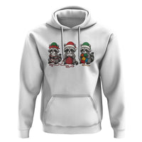 Christmas Raccoon Knitting Hoodie Funny Holiday Yarn Gift - Wonder Print Shop