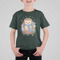 Cute Hedgehog Knitting T Shirt For Kid Gift For Crocheter - Wonder Print Shop
