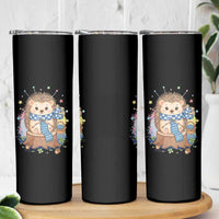Cute Hedgehog Knitting Skinny Tumbler Gift For Crocheter - Wonder Print Shop
