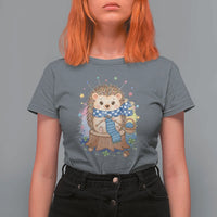 Cute Hedgehog Knitting T Shirt For Women Gift For Crocheter - Wonder Print Shop