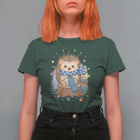 Cute Hedgehog Knitting T Shirt For Women Gift For Crocheter - Wonder Print Shop