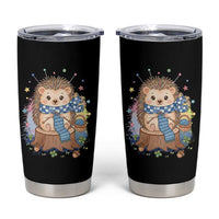 Cute Hedgehog Knitting Tumbler Cup Gift For Crocheter - Wonder Print Shop