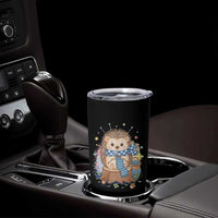 Cute Hedgehog Knitting Tumbler Cup Gift For Crocheter - Wonder Print Shop