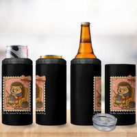 Cute Hedgehog Knitting 4 in 1 Can Cooler Tumbler Christmas Holiday Gift - Wonder Print Shop