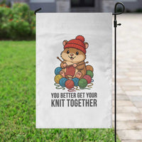 Cute Hamster Knitting Garden Flag You Better Get Your Knit Together - Wonder Print Shop