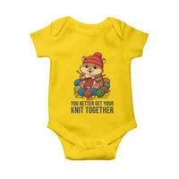 Cute Hamster Knitting Baby Onesie You Better Get Your Knit Together - Wonder Print Shop
