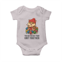 Cute Hamster Knitting Baby Onesie You Better Get Your Knit Together - Wonder Print Shop