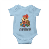 Cute Hamster Knitting Baby Onesie You Better Get Your Knit Together - Wonder Print Shop