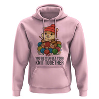 Cute Hamster Knitting Hoodie You Better Get Your Knit Together - Wonder Print Shop