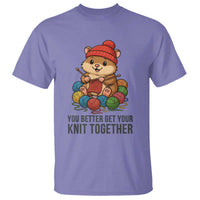Cute Hamster Knitting T Shirt You Better Get Your Knit Together - Wonder Print Shop