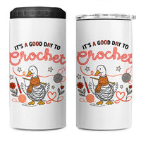 Funny Goose Crocheting 4 in 1 Can Cooler Tumbler It Is A Good Day To Crochet - Wonder Print Shop