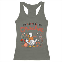 Funny Goose Crocheting Racerback Tank Top It Is A Good Day To Crochet - Wonder Print Shop