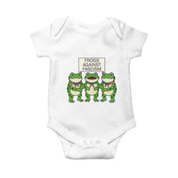 Frogs Against Fascism Baby Onesie Funny Portland Meme Humor Gift - Wonder Print Shop