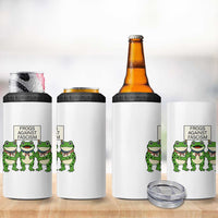 Frogs Against Fascism 4 in 1 Can Cooler Tumbler Funny Portland Meme Humor Gift - Wonder Print Shop