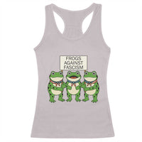Frogs Against Fascism Racerback Tank Top Funny Portland Meme Humor Gift - Wonder Print Shop