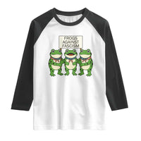 Frogs Against Fascism Raglan Shirt Funny Portland Meme Humor Gift - Wonder Print Shop