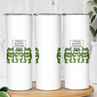 Frogs Against Fascism Skinny Tumbler Funny Portland Meme Humor Gift - Wonder Print Shop