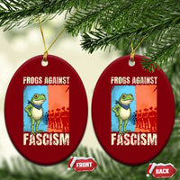 Frogs Against Fascism Ceramic Ornament Portland Protest Vintage Meme Gift - Wonder Print Shop