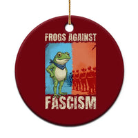 Frogs Against Fascism Ceramic Ornament Portland Protest Vintage Meme Gift - Wonder Print Shop