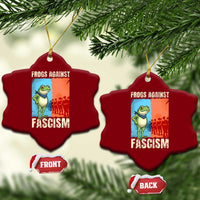 Frogs Against Fascism Ceramic Ornament Portland Protest Vintage Meme Gift - Wonder Print Shop