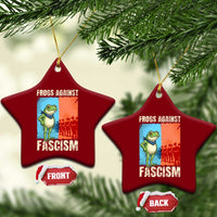 Frogs Against Fascism Ceramic Ornament Portland Protest Vintage Meme Gift - Wonder Print Shop