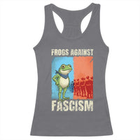 Frogs Against Fascism Racerback Tank Top Portland Protest Vintage Meme Gift - Wonder Print Shop