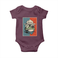 Resist Frog Meme Baby Onesie Portland Vintage Aesthetic Gift - Wonder Print Shop