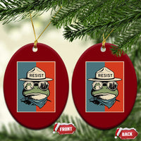 Resist Frog Meme Ceramic Ornament Portland Vintage Aesthetic Gift - Wonder Print Shop
