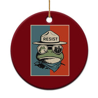Resist Frog Meme Ceramic Ornament Portland Vintage Aesthetic Gift - Wonder Print Shop
