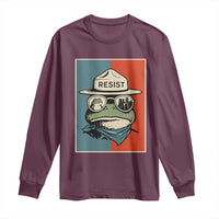 Resist Frog Meme Long Sleeve Shirt Portland Vintage Aesthetic Gift - Wonder Print Shop