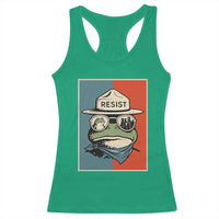 Resist Frog Meme Racerback Tank Top Portland Vintage Aesthetic Gift - Wonder Print Shop