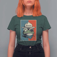 Resist Frog Meme T Shirt For Women Portland Vintage Aesthetic Gift - Wonder Print Shop