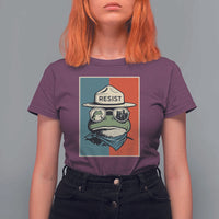 Resist Frog Meme T Shirt For Women Portland Vintage Aesthetic Gift - Wonder Print Shop