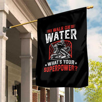 I Walk On Water Whats Your Superpower Garden Flag Funny Ice Hockey Gift - Wonder Print Shop