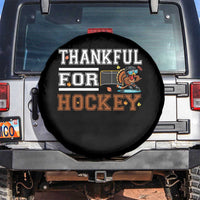 Thankful For Hockey Spare Tire Cover Funny Thanksgiving Ice Hockey Gift - Wonder Print Shop