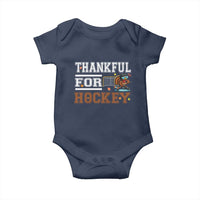 Thankful For Hockey Baby Onesie Funny Thanksgiving Ice Hockey Gift - Wonder Print Shop
