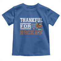 Thankful For Hockey Toddler T Shirt Funny Thanksgiving Ice Hockey Gift - Wonder Print Shop
