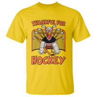 Thankful For Hockey T Shirt Funny Turkey Ice Hockey Player Gift - Wonder Print Shop