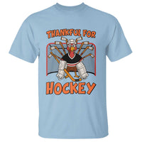 Thankful For Hockey T Shirt Funny Turkey Ice Hockey Player Gift - Wonder Print Shop