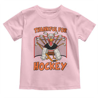 Thankful For Hockey Toddler T Shirt Funny Turkey Ice Hockey Player Gift - Wonder Print Shop